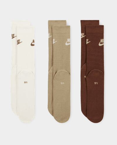 Nike - Everyday Essential Crew Socks - Brown/Taupe Socks Nike