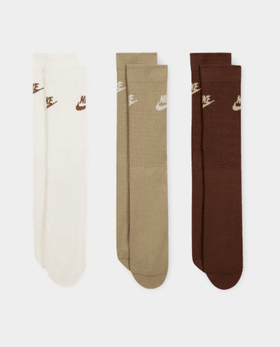 Nike - Everyday Essential Crew Socks - Brown/Taupe Socks Nike