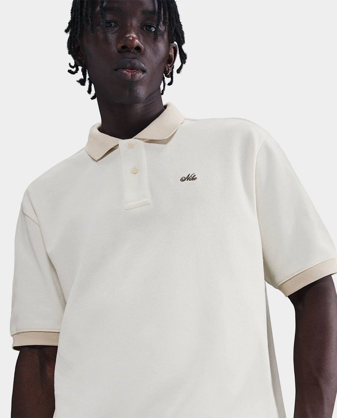 Nike Life - Heavyweight Polo Shirt - Sail/Light Khaki/Medium Olive Nike