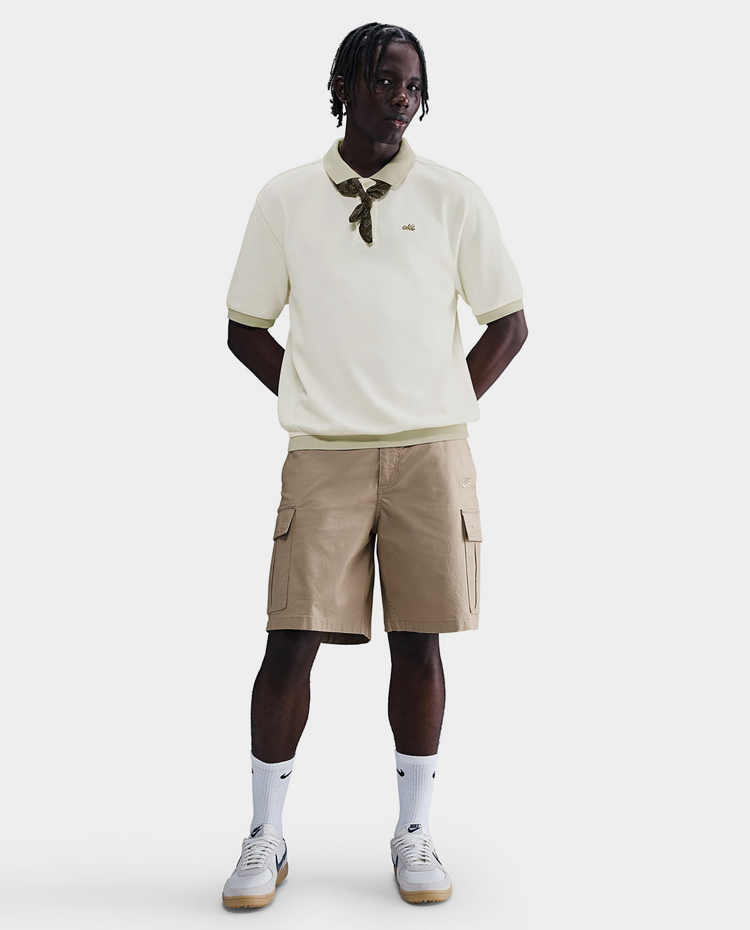 Nike Life - Heavyweight Polo Shirt - Sail/Light Khaki/Medium Olive Nike