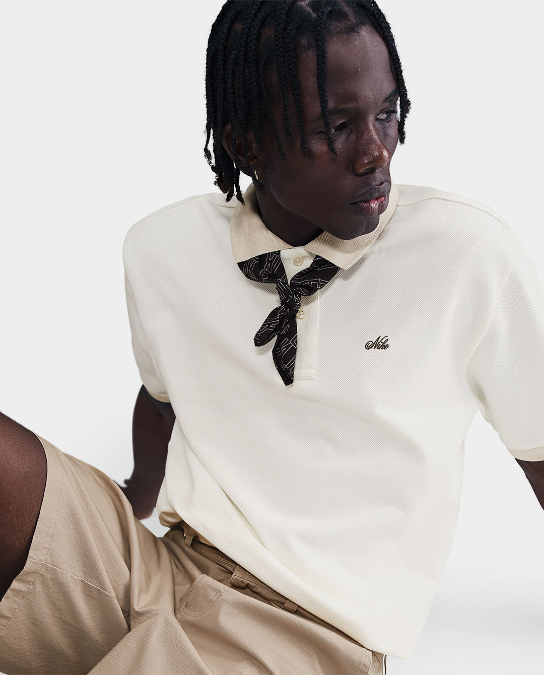 Nike Life - Heavyweight Polo Shirt - Sail/Light Khaki/Medium Olive Nike