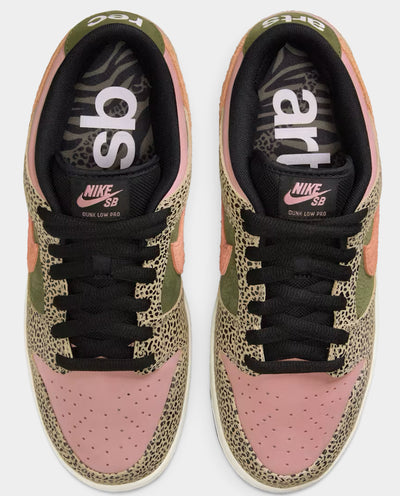 Nike SB - Dunk Low Pro QS x Arts Rec - Rust Pink and Rough Green Shoes Nike
