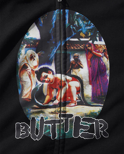 Butter Goods - Nimai Zip-Thru Hoodie - Washed Black Hoodies Butter Goods