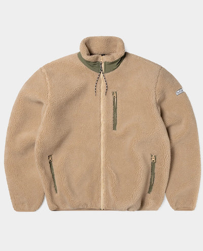 No Problemo - Forest Heavy Fleece Jacket - Ecru Jackets No Problemo