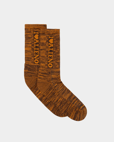 No Problemo - I Heart Glitch Sock - Orange Socks No Problemo