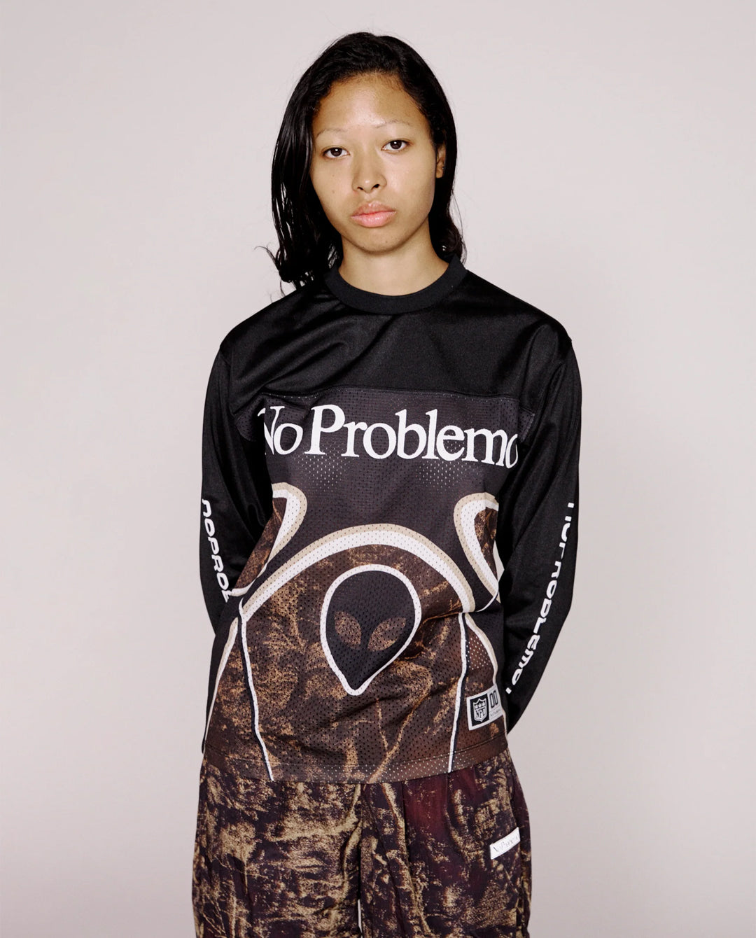 No Problemo - Alien LS Moto Shirt - Black Shirts No Problemo