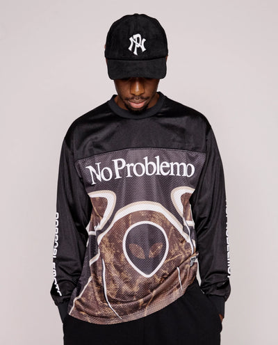 No Problemo - Alien LS Moto Shirt - Black Shirts No Problemo