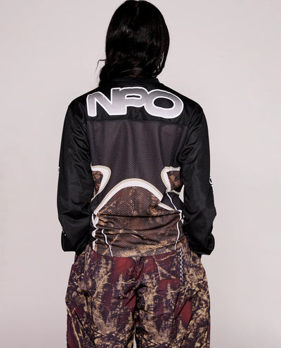 No Problemo - Alien LS Moto Shirt - Black Shirts No Problemo