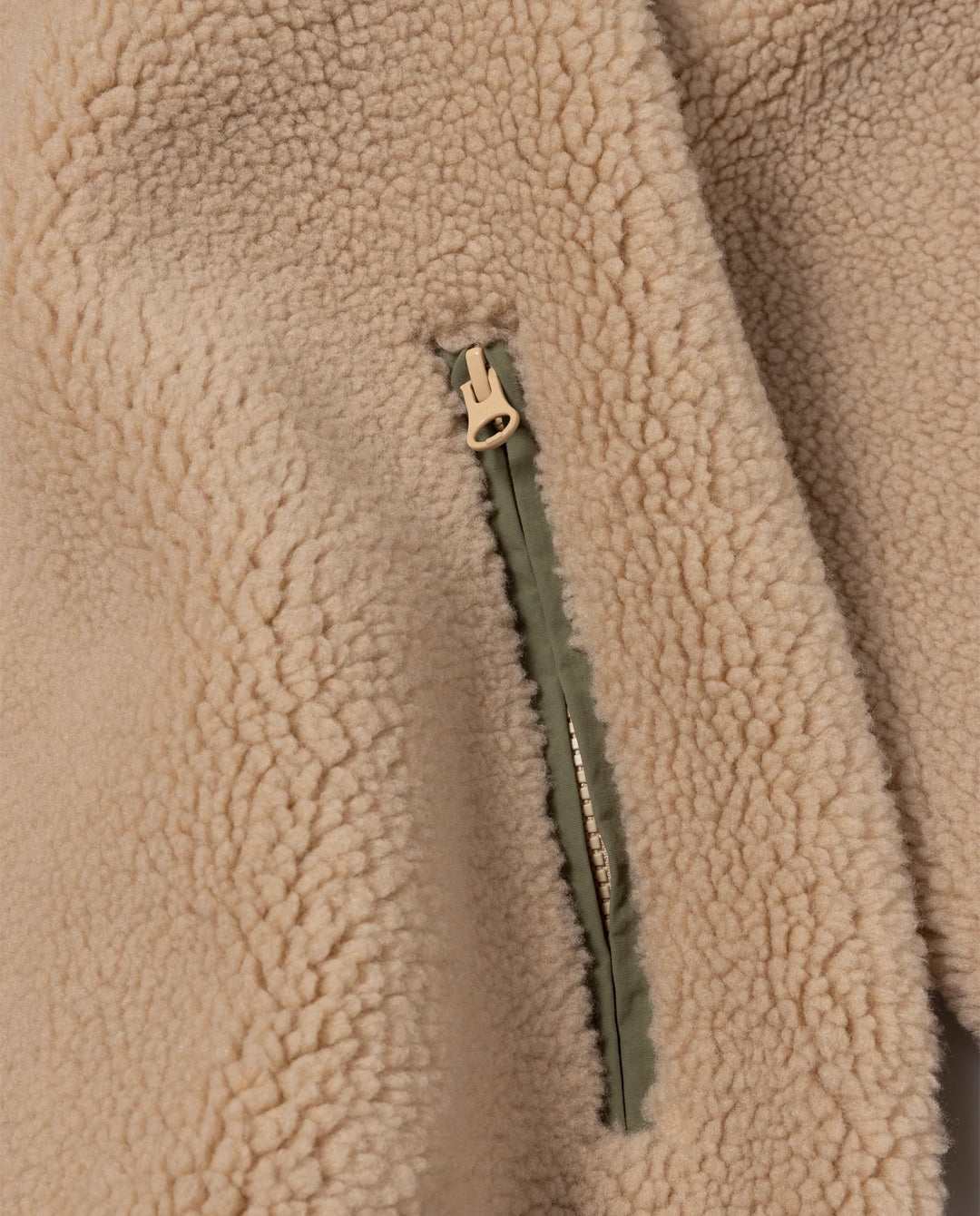 No Problemo - Forest Heavy Fleece Jacket - Ecru Jackets No Problemo