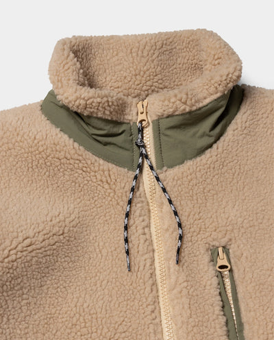 No Problemo - Forest Heavy Fleece Jacket - Ecru Jackets No Problemo