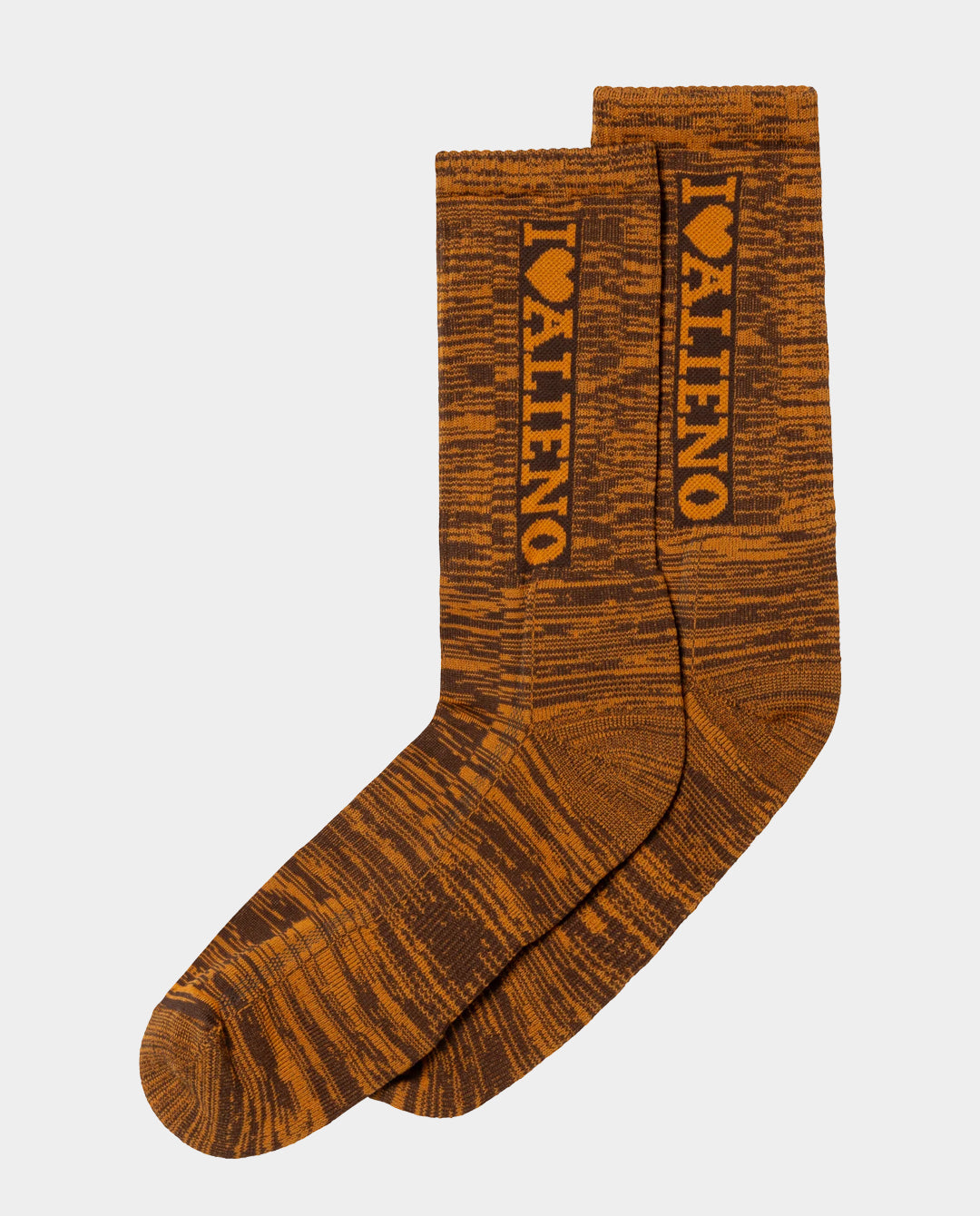 No Problemo - I Heart Glitch Sock - Orange Socks No Problemo