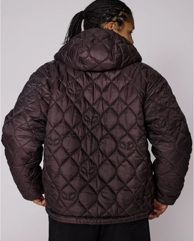 No Problemo - Reversible Alien-O Puffer Jacket - Brown Jackets No Problemo
