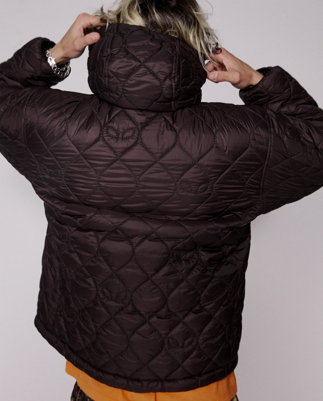 No Problemo - Reversible Alien-O Puffer Jacket - Brown Jackets No Problemo