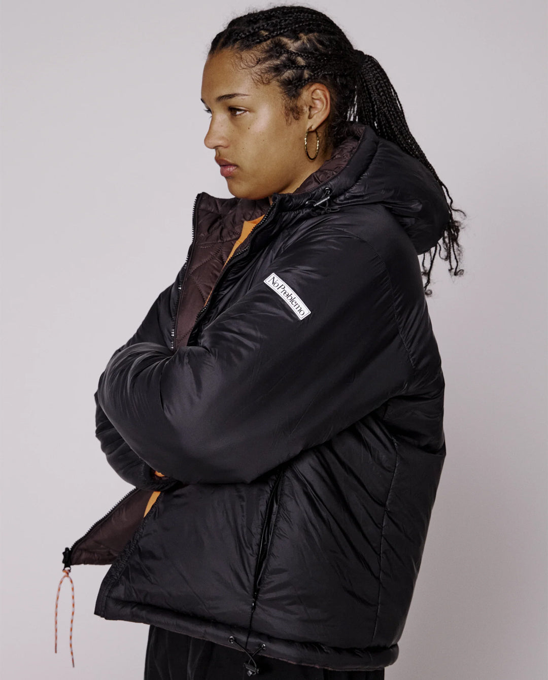 No Problemo - Reversible Alien-O Puffer Jacket - Brown Jackets No Problemo