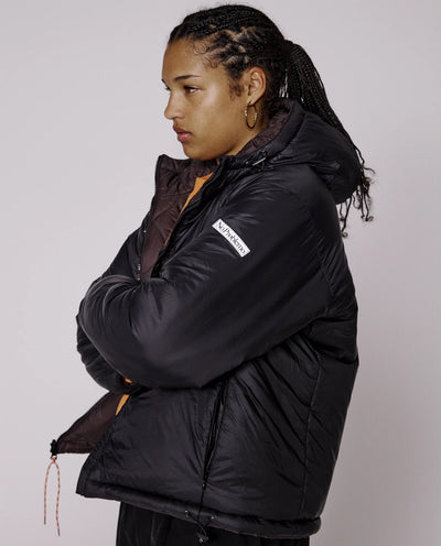 No Problemo - Reversible Alien-O Puffer Jacket - Brown Jackets No Problemo