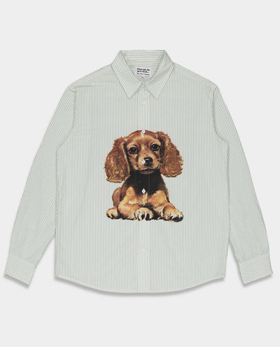 The Loose Company - Puppy Shirt - White/Green Shirts The Loose Company