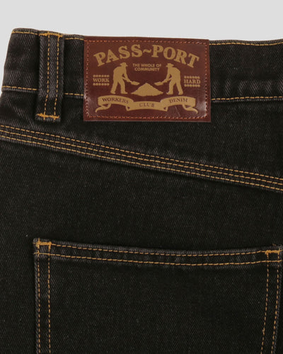 Pass~Port - Workers Club Denim Short - Washed Black