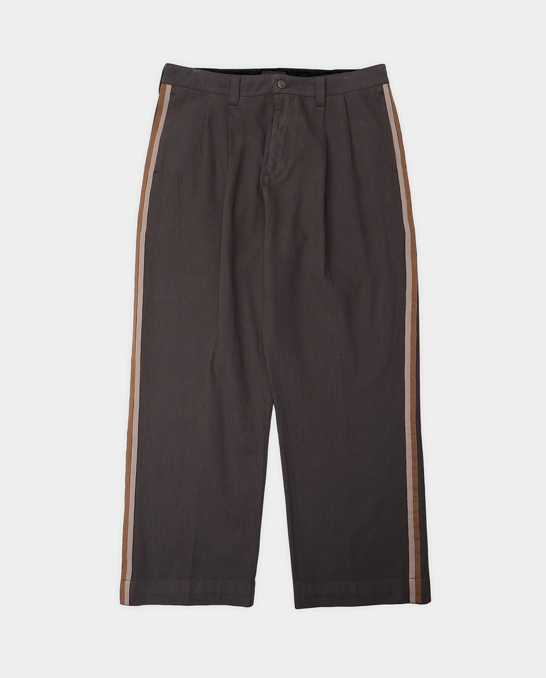 Passport - Herringbone Leagues Club Stripe Pant - Dark Brown Pants Passport