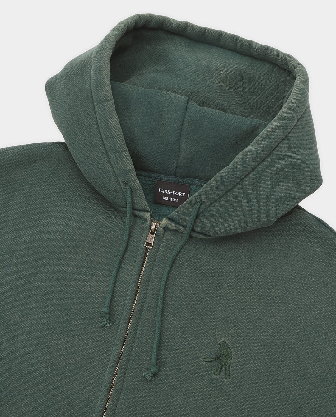 Passport - Solid Workers Zip Hoodie - Forest Green Hoodies Passport