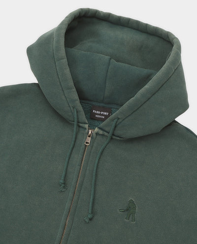 Passport - Solid Workers Zip Hoodie - Forest Green Hoodies Passport