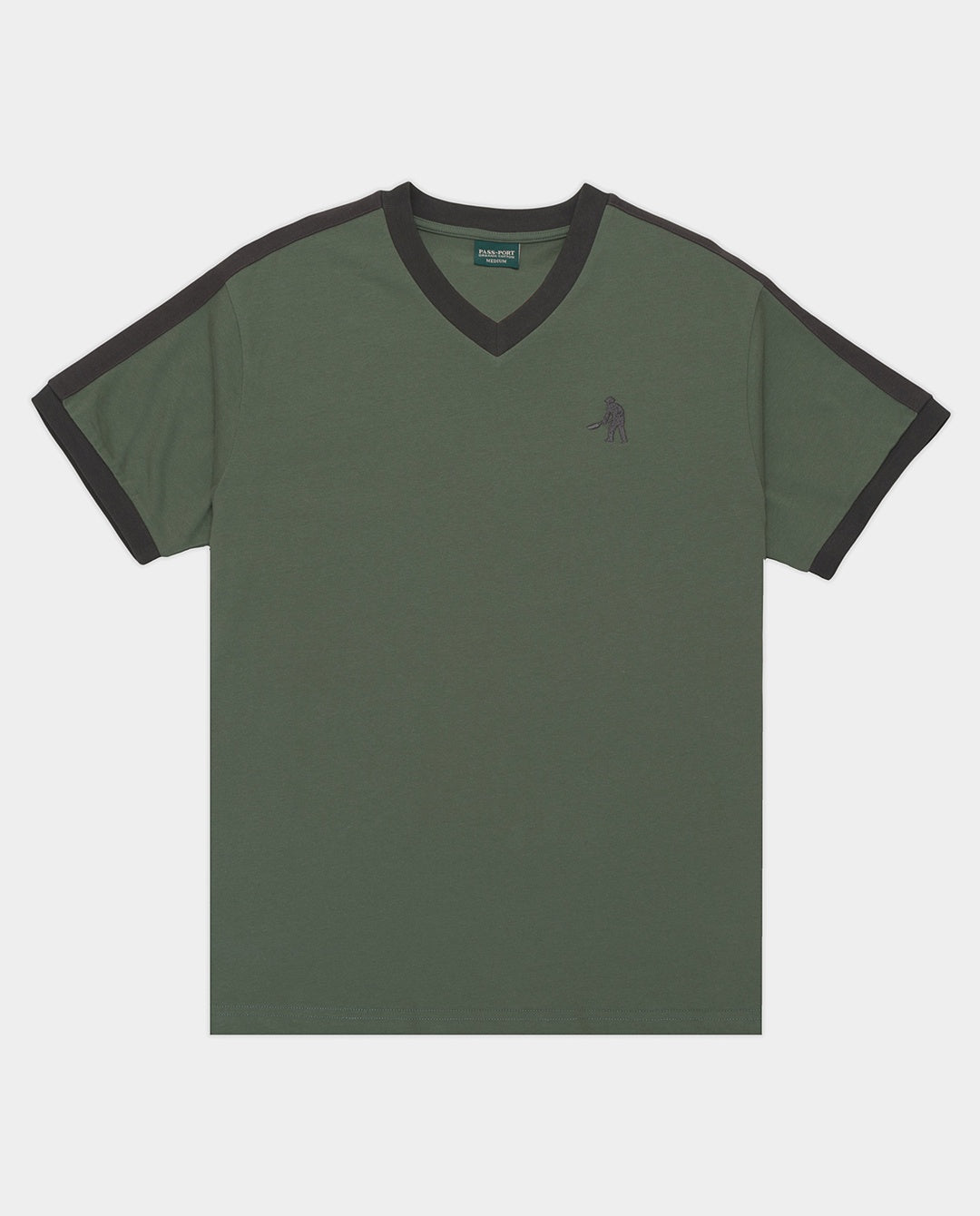 Passport - Workers Stripe Organic Jersey - Gumnut Green T-Shirts Passport