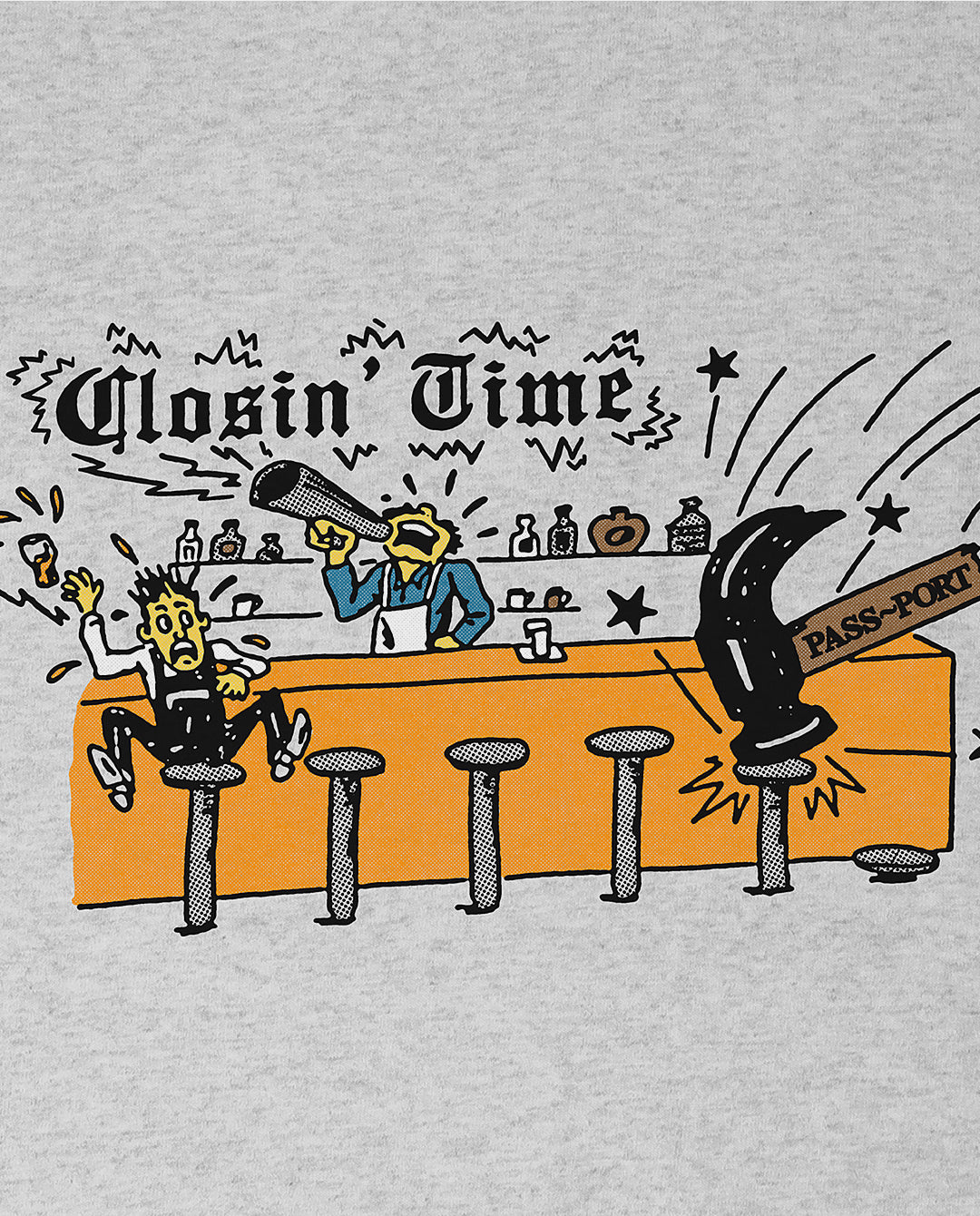 Passport- Closin’ Time Tee - Ash T-Shirts Passport