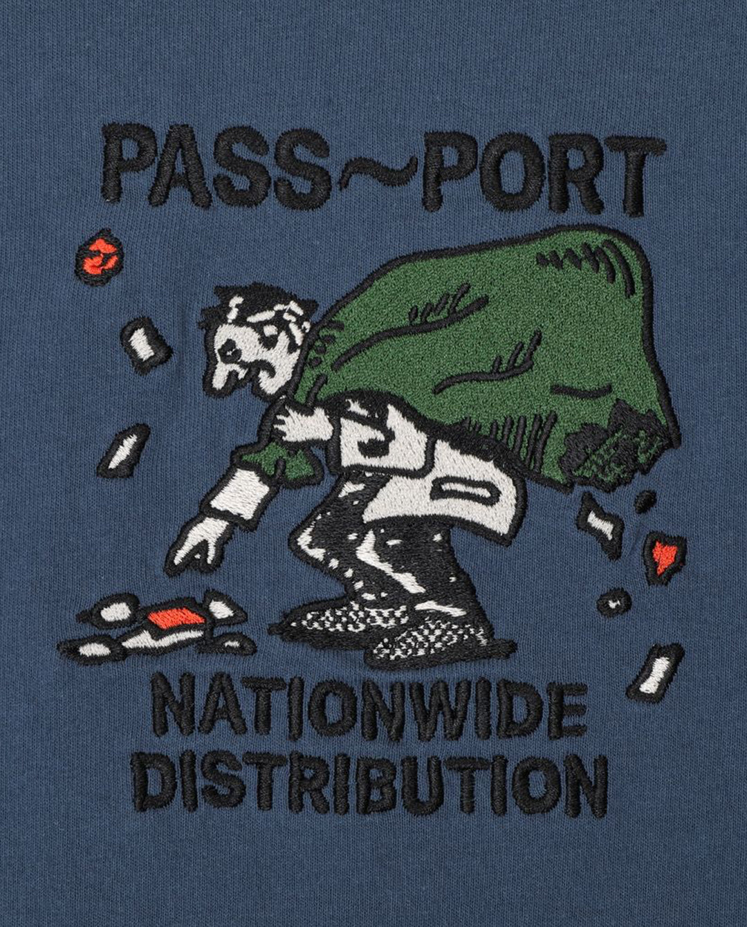 Passport - Distribution T-Shirt - Harbour Blue T-Shirts Passport