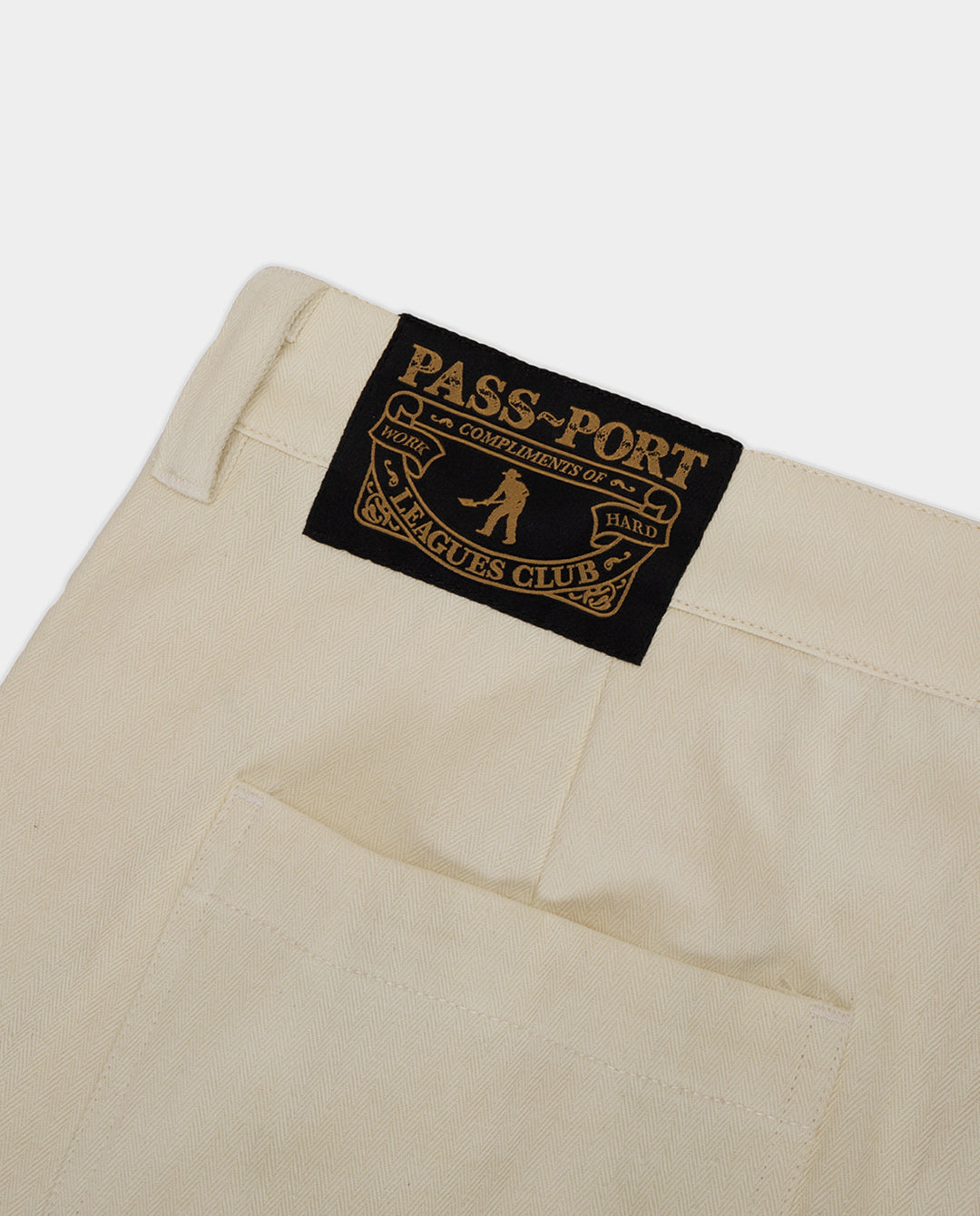 Passport - Herringbone Leagues Club Pant - Bone Pants Passport