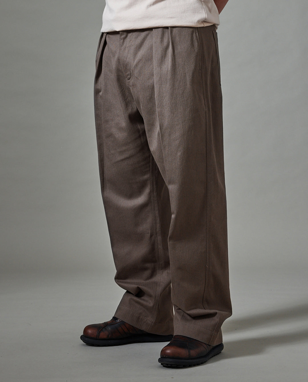 Passport - Herringbone Leagues Club Pant - Dusty Brown Pants Passport