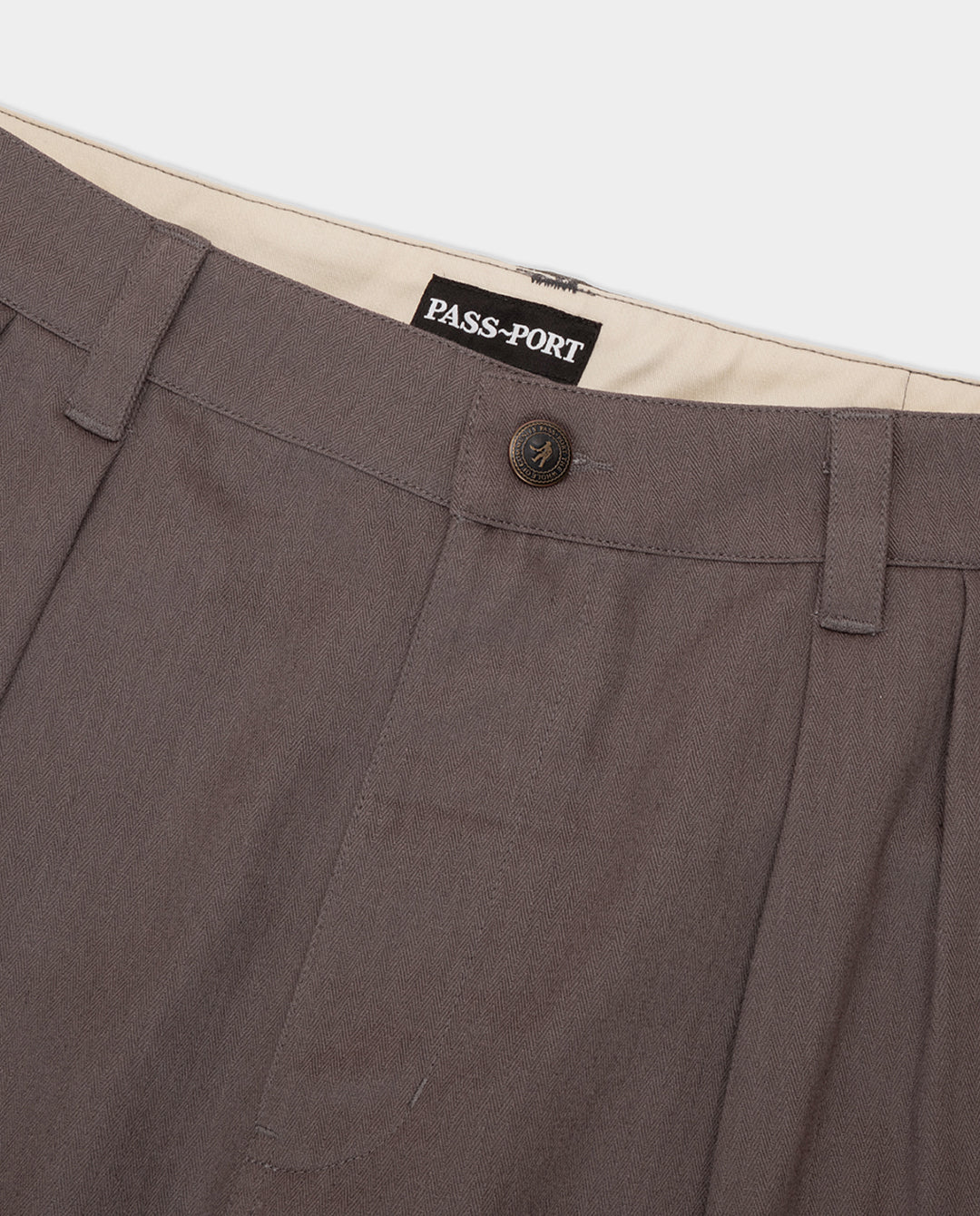 Passport - Herringbone Leagues Club Pant - Dusty Brown Pants Passport