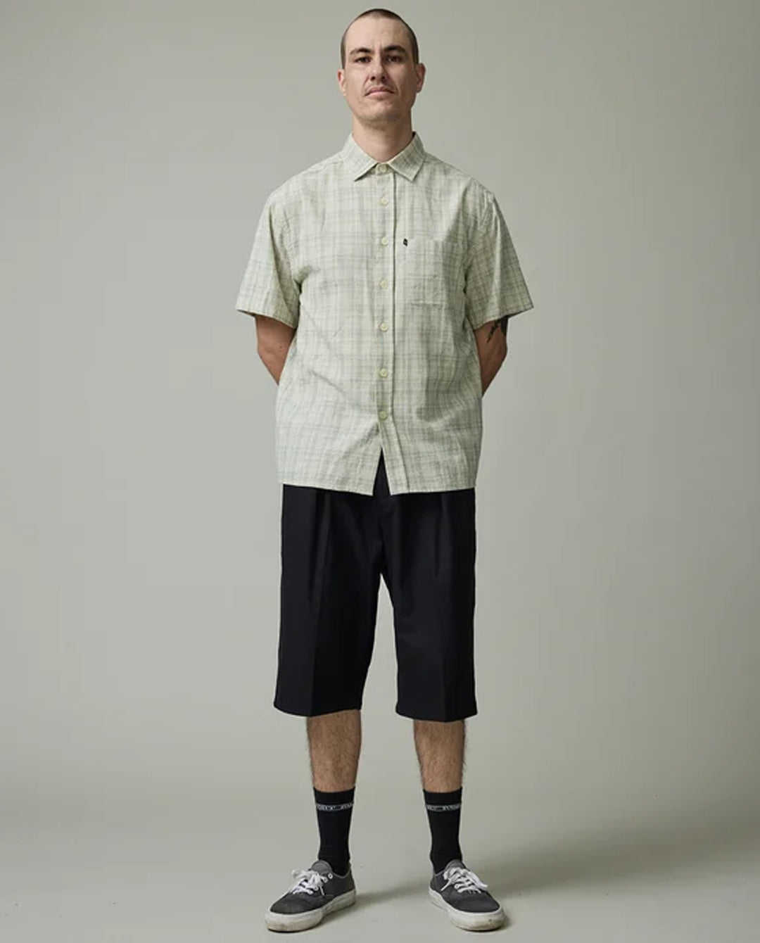 Passport - Herringbone Leagues Club Short - Black Shorts Passport