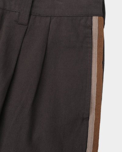 Passport - Herringbone Leagues Club Stripe Pant - Dark Brown Pants Passport