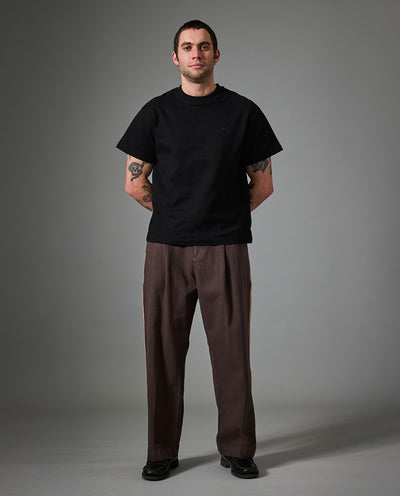 Passport - Herringbone Leagues Club Stripe Pant - Dark Brown Pants Passport