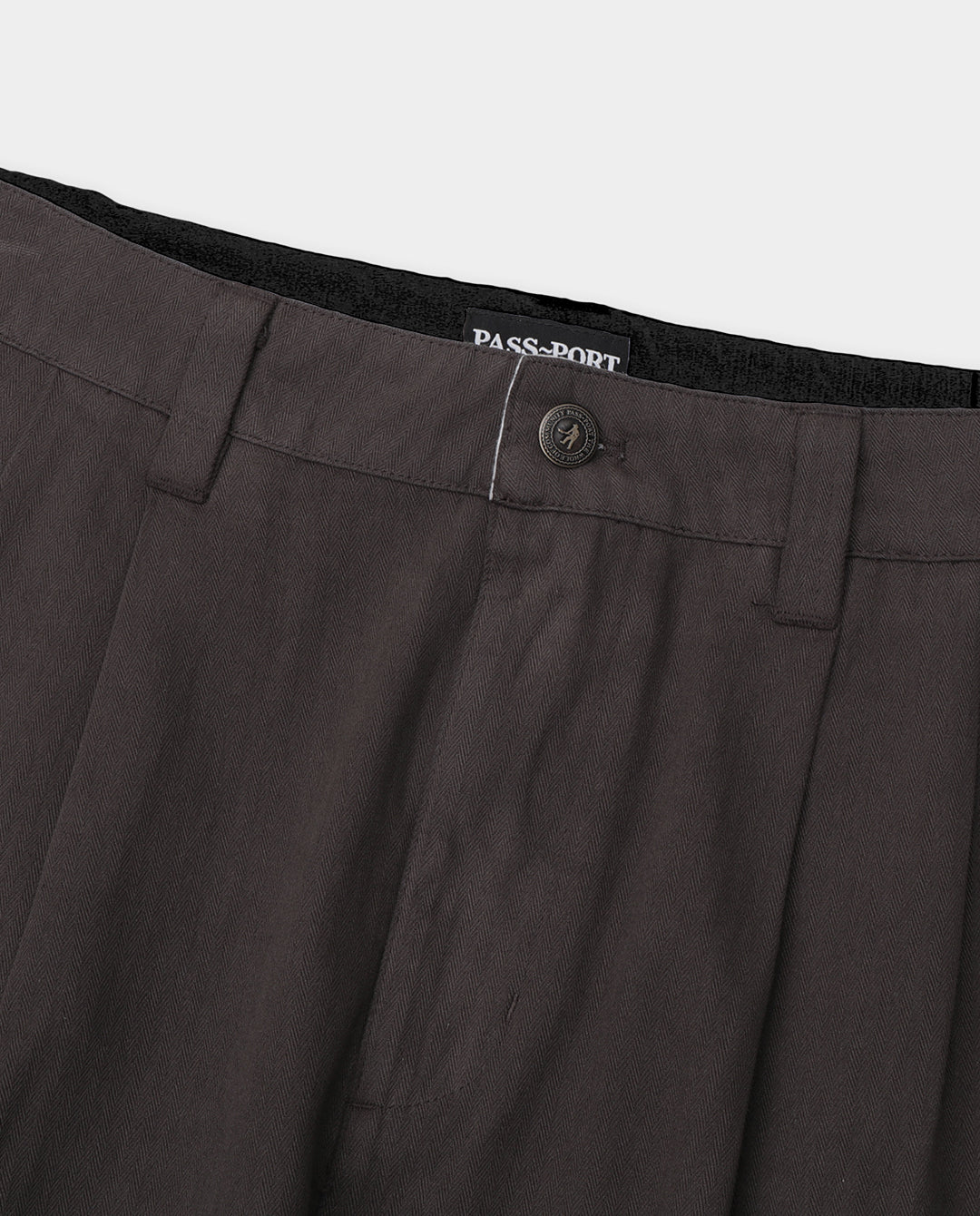 Passport - Herringbone Leagues Club Stripe Pant - Dark Brown Pants Passport