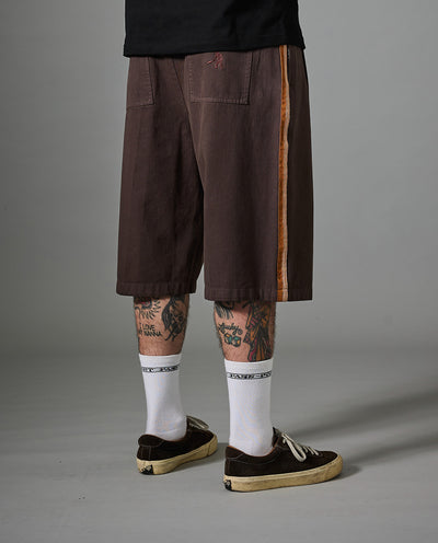 Passport - Herringbone Leagues Club Stripe Short - Dark Brown Shorts Passport