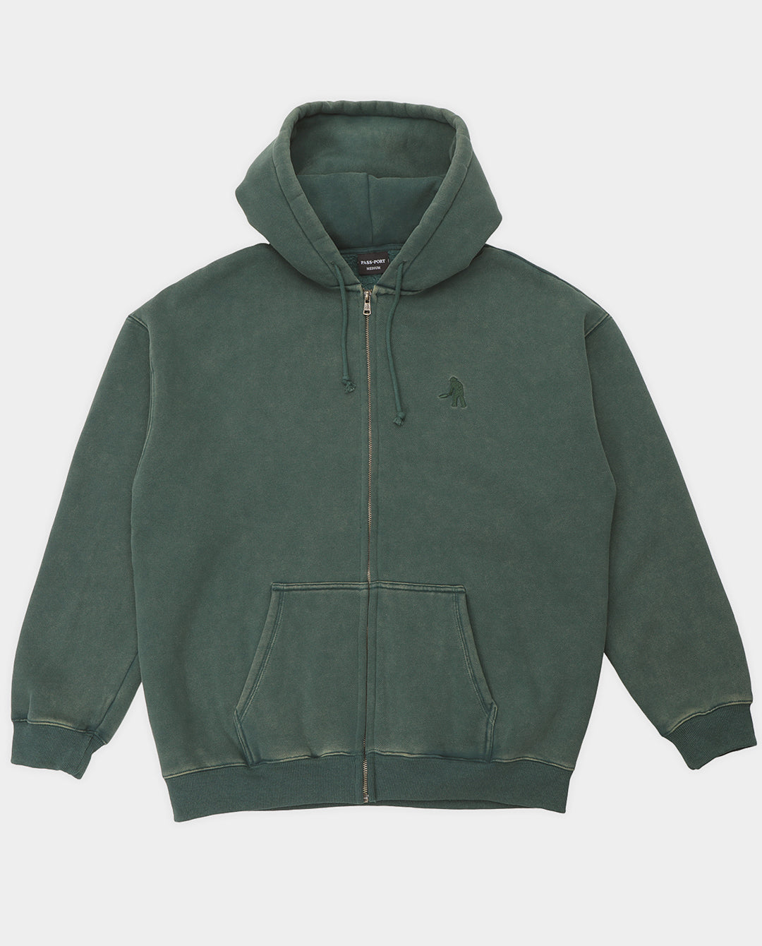 Passport - Solid Workers Zip Hoodie - Forest Green Hoodies Passport