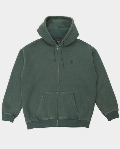 Passport - Solid Workers Zip Hoodie - Forest Green Hoodies Passport