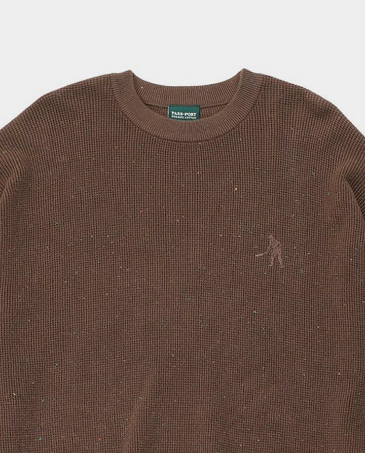 Passport - Speckled Knit Sweater - Brown | FallenFront NZ