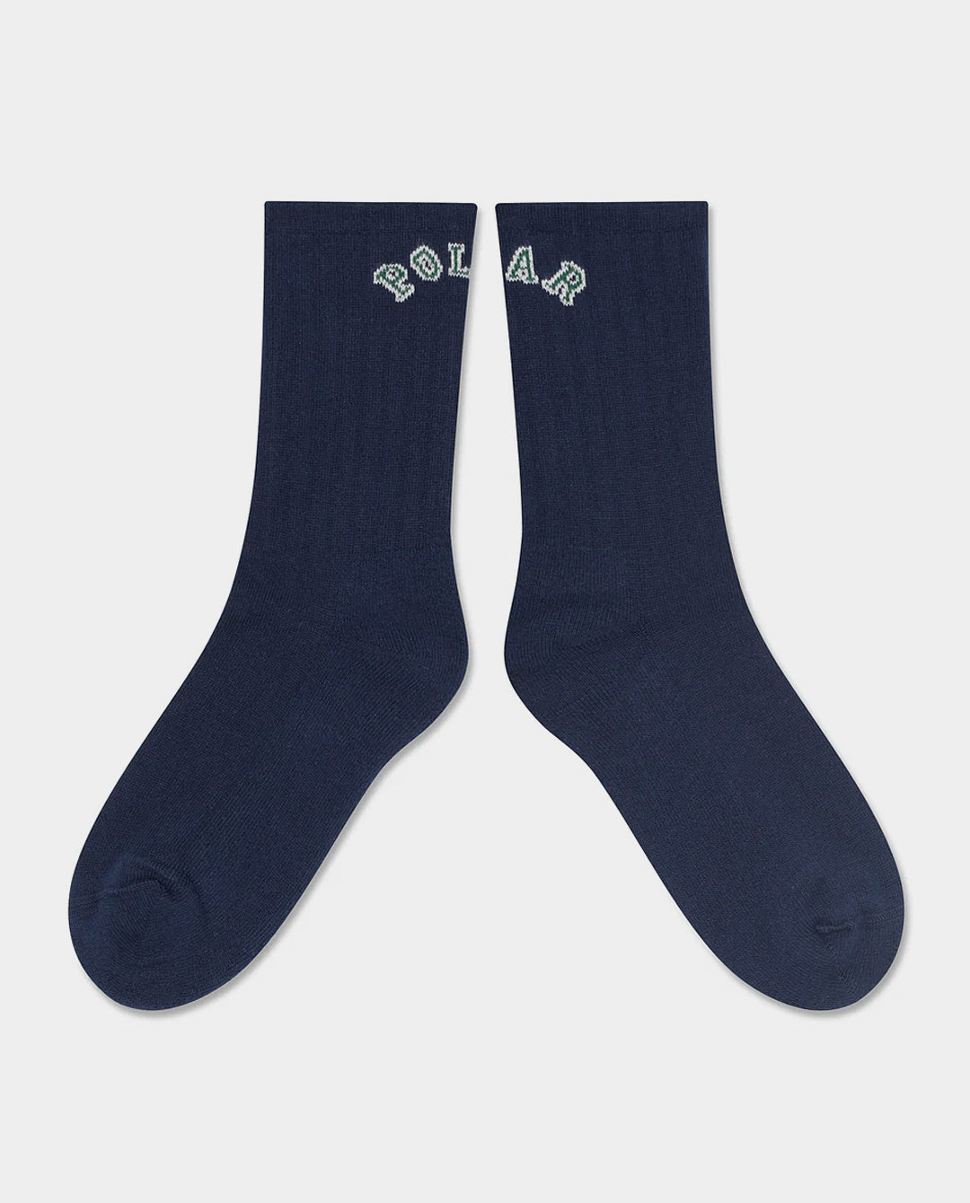 Polar - Large Rib College Logo Socks - Dark Blue Socks Polar