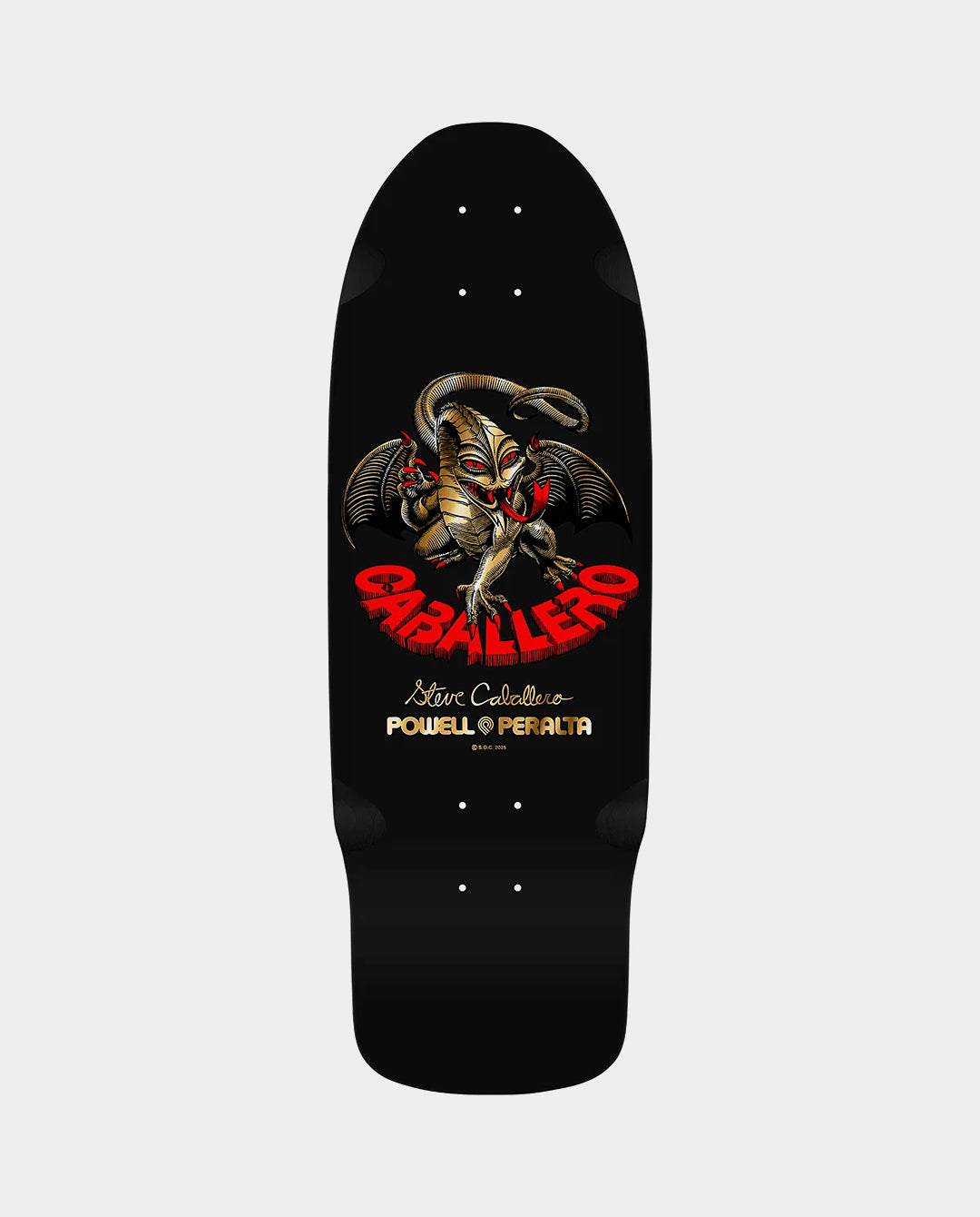 Powell Peralta - Bones Brigade Gold Foil Series 16 Caballero Deck - Black/Gold Deck Powell Peralta