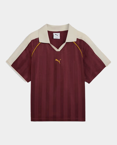 Puma - T7 Women’s Relaxed Football Jersey - Ruby Shimmer T-Shirts Puma