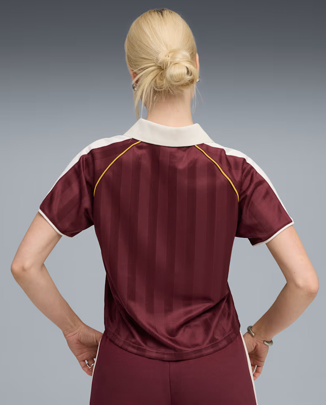 Puma - T7 Women’s Relaxed Football Jersey - Ruby Shimmer T-Shirts Puma