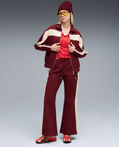 Puma T7 Women’s Relaxed Track Jacket - Ruby Shimmer Jackets Puma