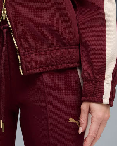Puma T7 Women’s Relaxed Track Jacket - Ruby Shimmer Jackets Puma