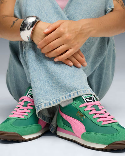 Puma - Easy Rider Vintage Shoe - Green/Poised Pink Shoes Puma