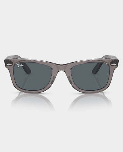 Ray-Ban - Wayfarer Classic - Grey on Transparent with Blue Lens Sunglasses Ray-Ban
