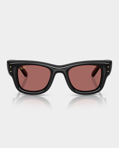 Ray-Ban x A$AP Rocky - Wayfarer Puffer Sunglasses - Black with Dark Violet Lens Sunglasses Ray-Ban