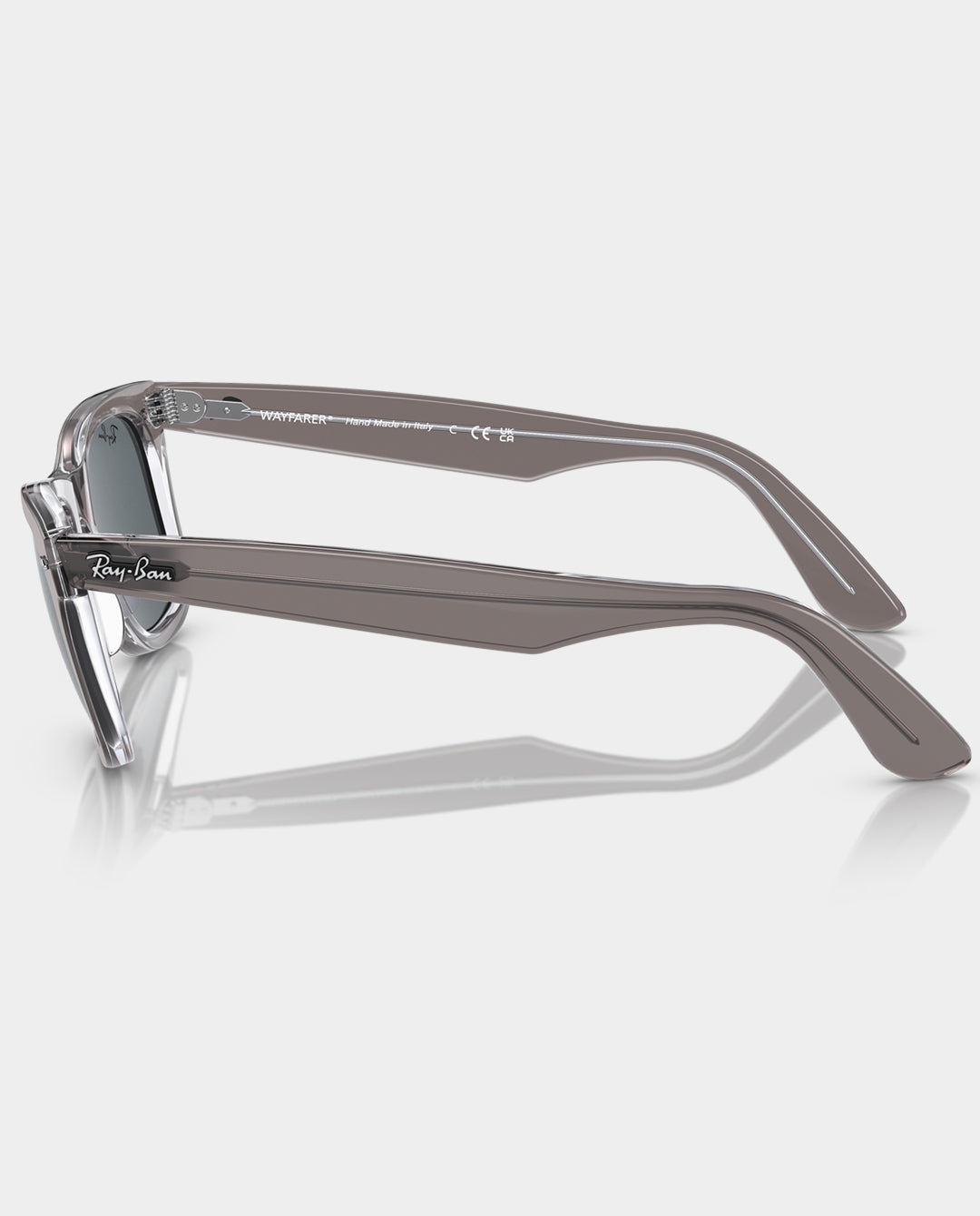 Ray-Ban - Wayfarer Classic - Grey on Transparent with Blue Lens Sunglasses Ray-Ban