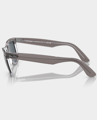 Ray-Ban - Wayfarer Classic - Grey on Transparent with Blue Lens Sunglasses Ray-Ban
