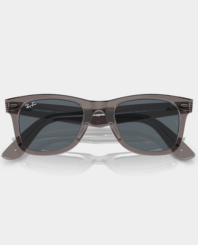 Ray-Ban - Wayfarer Classic - Grey on Transparent with Blue Lens Sunglasses Ray-Ban